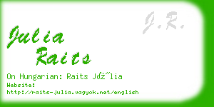 julia raits business card